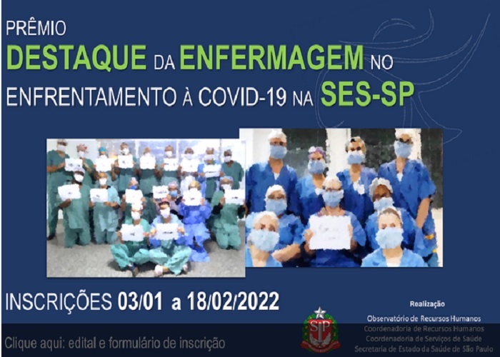 Prêmio “Destaques da Enfermagem no Enfrentamento à COVID-19 na SES/SP”
