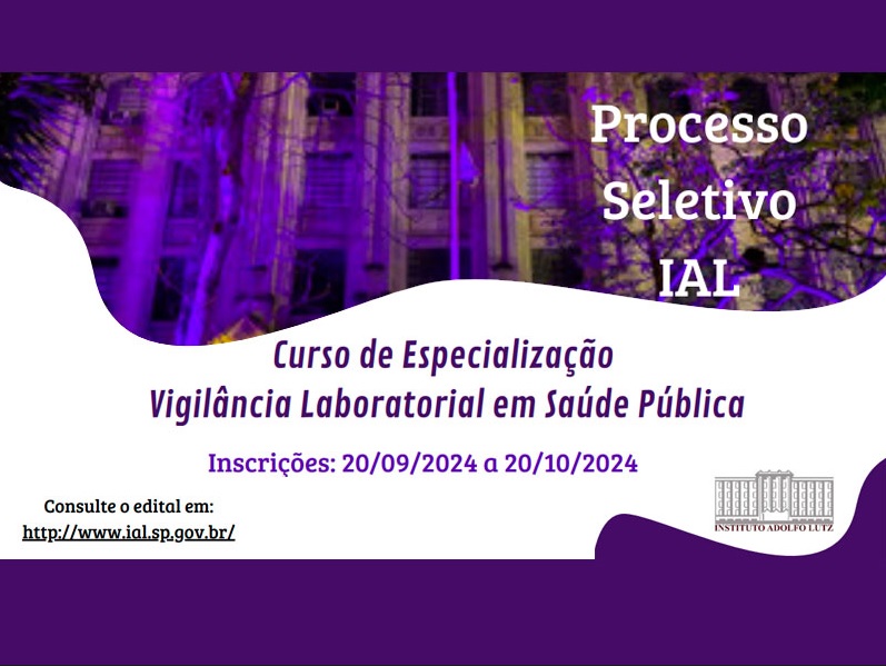 Instituto Adolfo Lutz – Curso de Especialização na área da saúde 2025